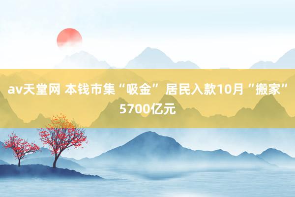 av天堂网 本钱市集“吸金” 居民入款10月“搬家”5700亿元