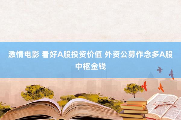 激情电影 看好A股投资价值 外资公募作念多A股中枢金钱