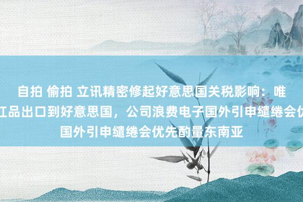 自拍 偷拍 立讯精密修起好意思国关税影响：唯有很少一部分红品出口到好意思国，公司浪费电子国外引申缱绻会优先酌量东南亚