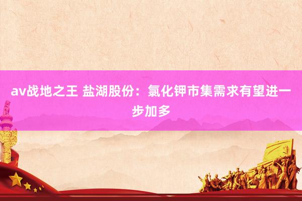 av战地之王 盐湖股份：氯化钾市集需求有望进一步加多